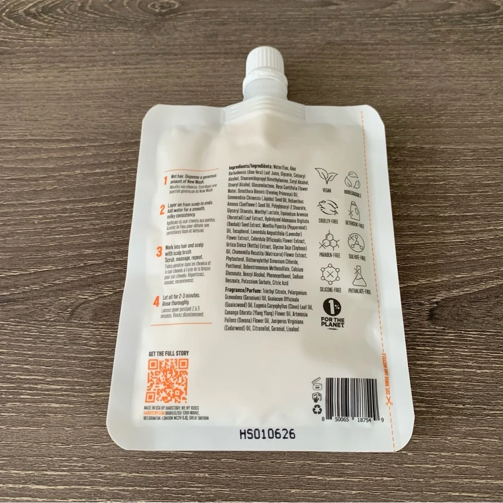 Hairstory New Wash Original Cleansing & Conditioning Cream 3 oz